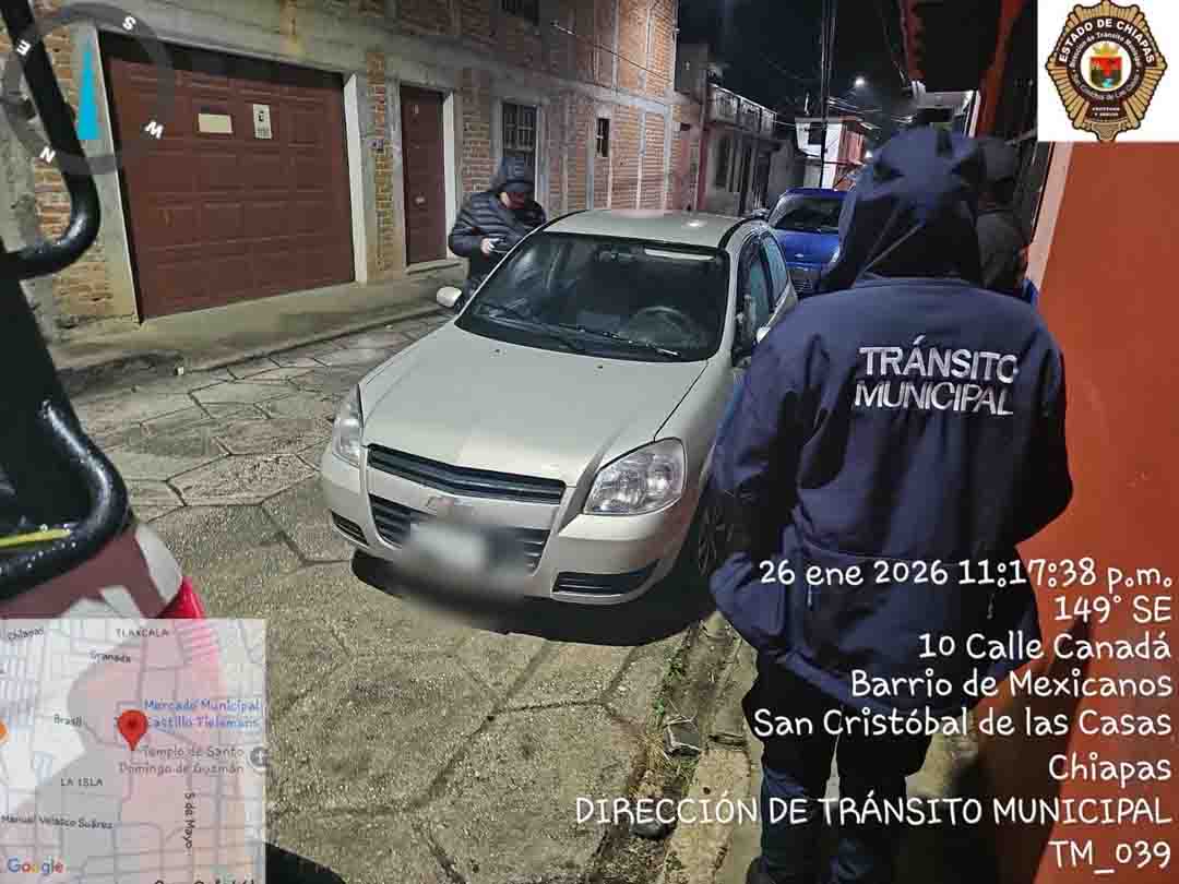 Recuperan vehículo con reporte de robo en el barrio de Mexicanos, en San Cristóbal