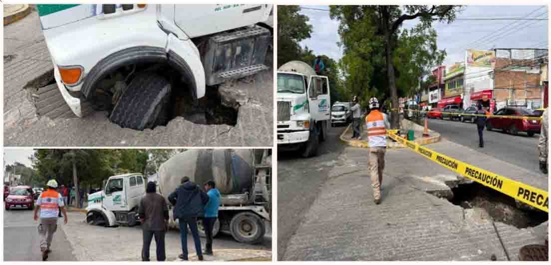 Socavón frente a Convivencia; piden a Ángel Torres haga un “vivo” para que fije postura