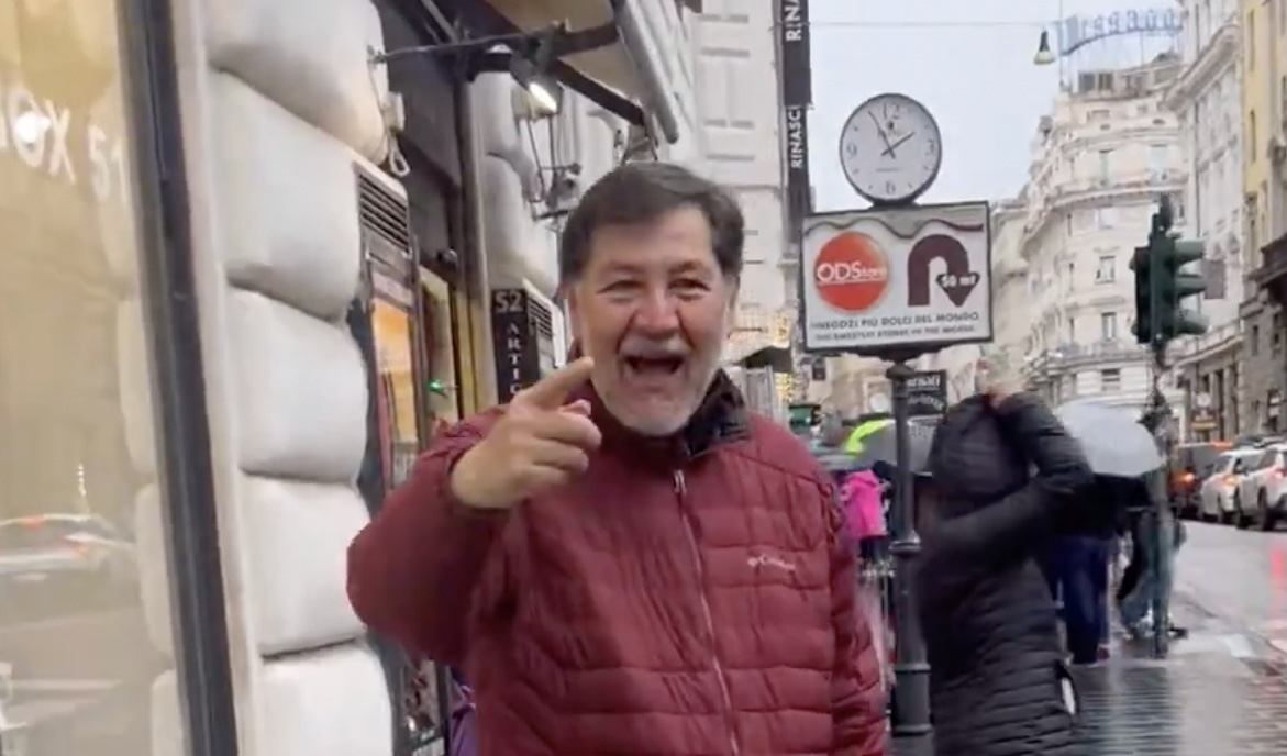 Increpan a Noroña en Roma: así es la calle donde paseaba