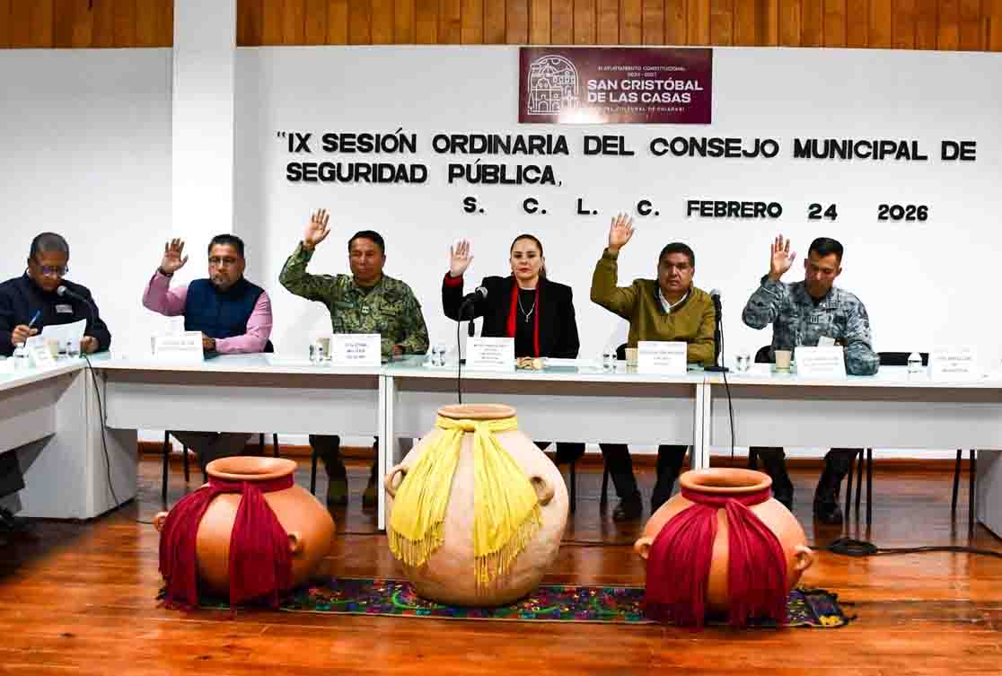 Fortalecen coordinación institucional en la IX Sesión del Consejo Municipal de Seguridad Pública en San Cristóbal