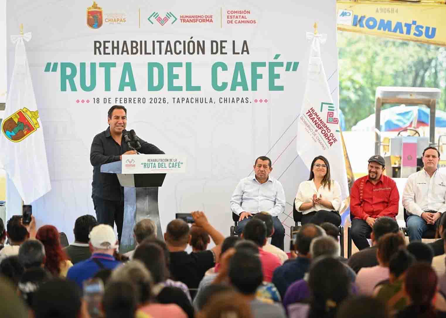 Eduardo Ramírez impulsa la rehabilitación de la Ruta del Café en Tapachula