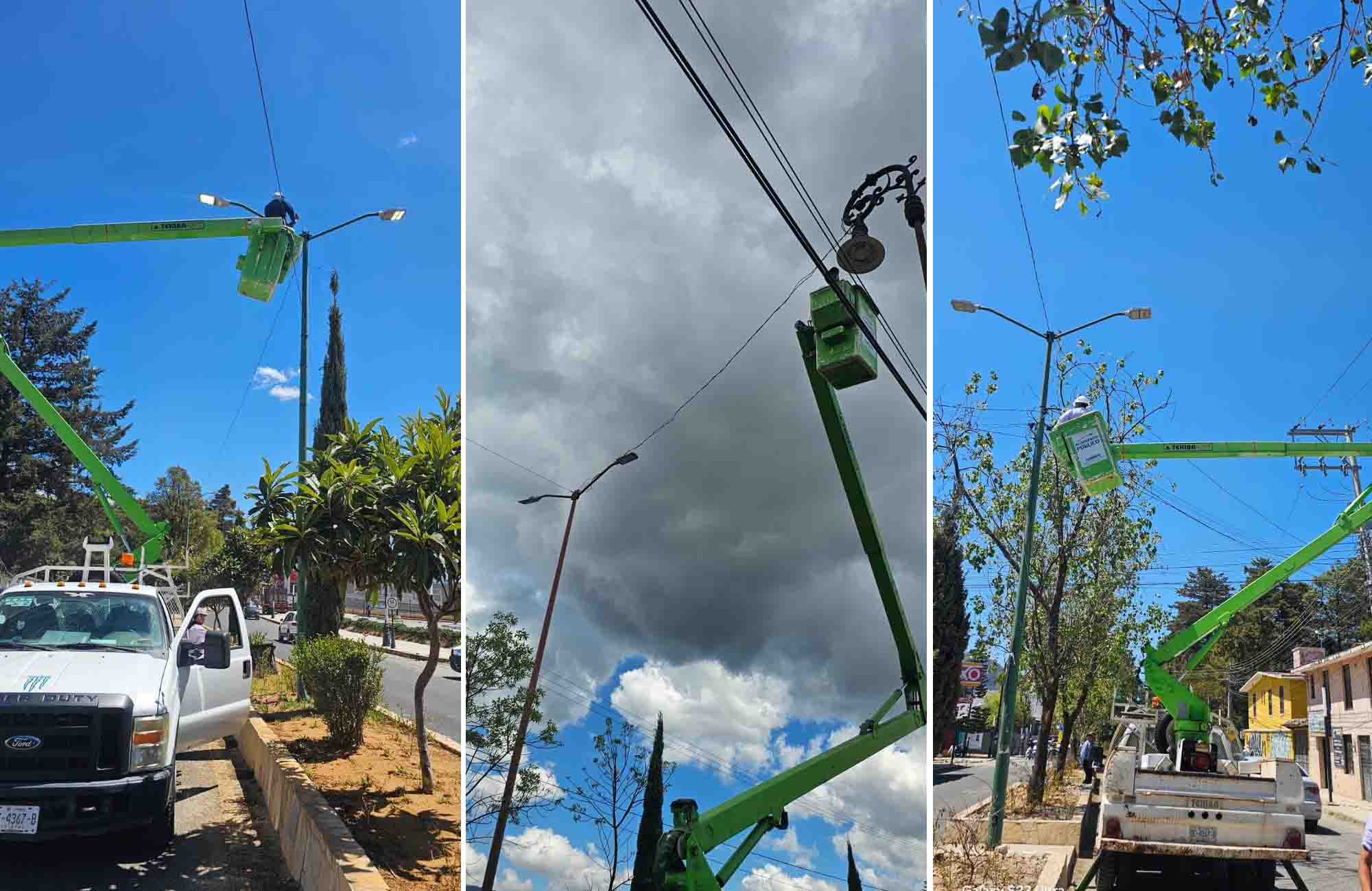 Refuerzan alumbrado público en San Cristóbal; atienden Eje 1 y parques de la ciudad