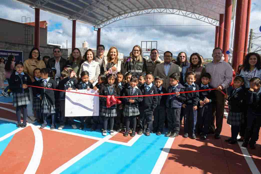 Inauguran domo en primaria José Vasconcelos; fortalecen espacios educativos en San Cristóbal