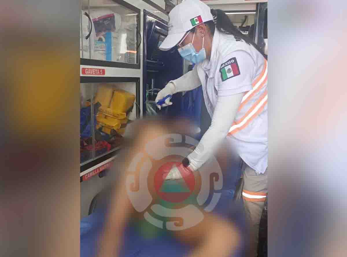 Atiende Protección Civil a persona lesionada en San Cristóbal