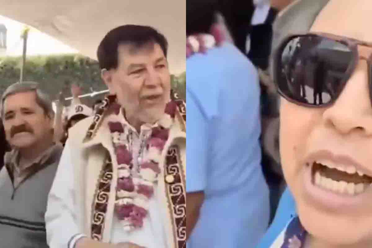 Madre buscadora irrumpe y confronta a Noroña en Edomex