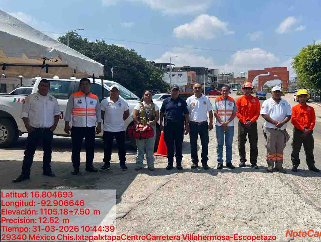 Protección Civil de Chiapas mantiene vigilancia permanente con el operativo Semana Santa Segura
