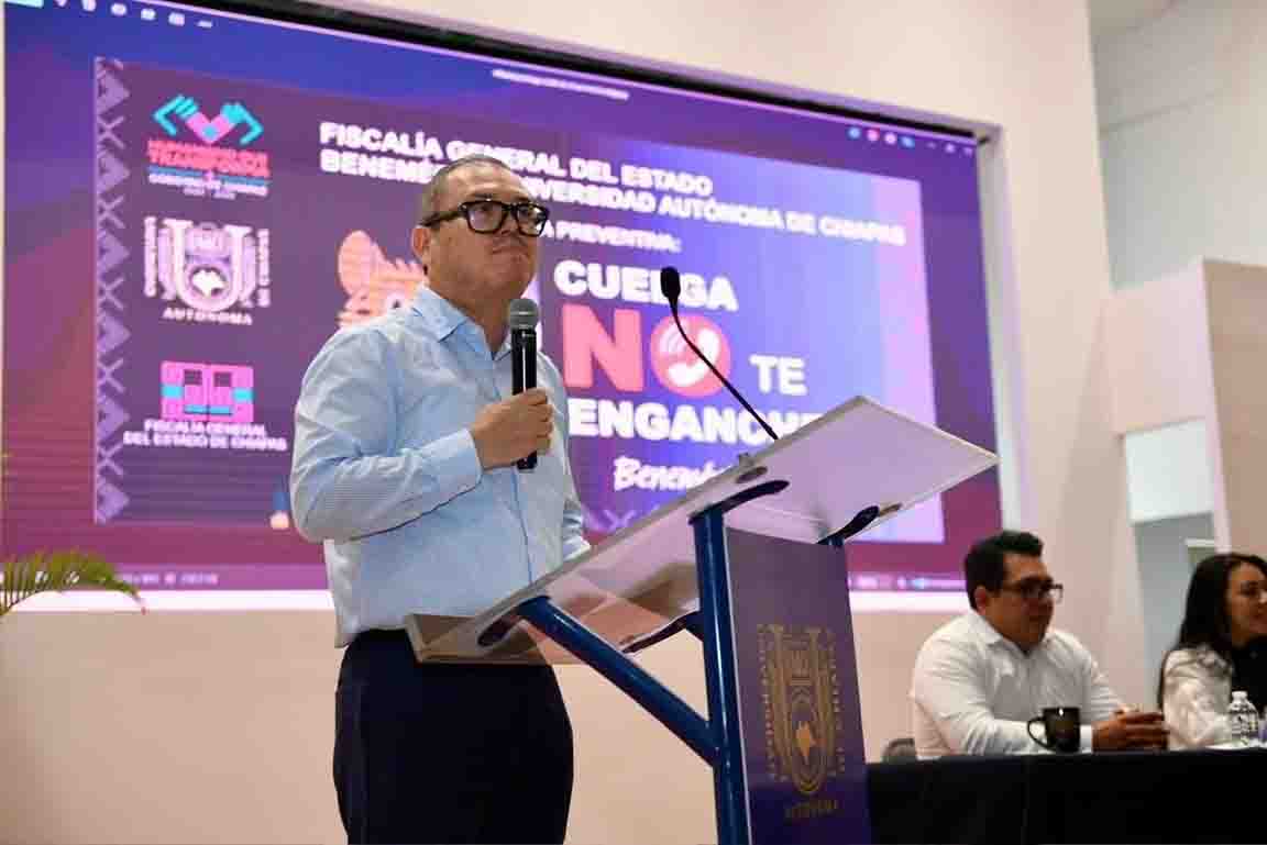 Suman UNACH y la Fiscalía General del Estado de Chiapas esfuerzos para prevenir la extorsión telefónica y digital