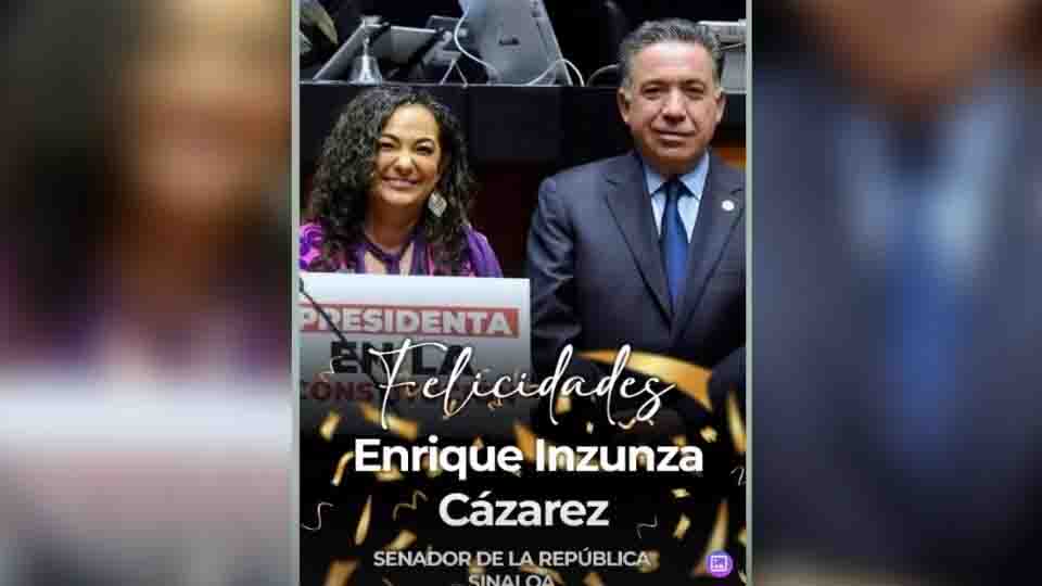 “Felicidades”: senadoras morenistas celebran cumpleaños de Enrique Inzunza, acusado de narcotráfico por EU