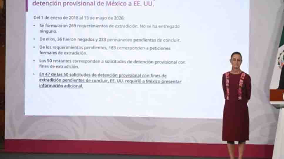 Sheinbaum pide a EU “reciprocidad” en la solicitud de extradición de Cabeza de Vaca y Álvarez Puga