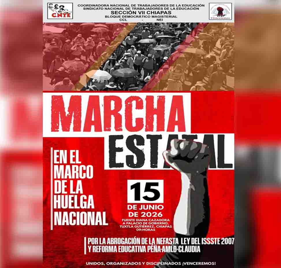 Obligan a administrativos a marchar