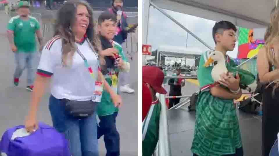 El pato Merlín causa furor en el Estadio Azteca bajo fuerte resguardo; no podrá entrar al México-Chequia junto a sus dueños