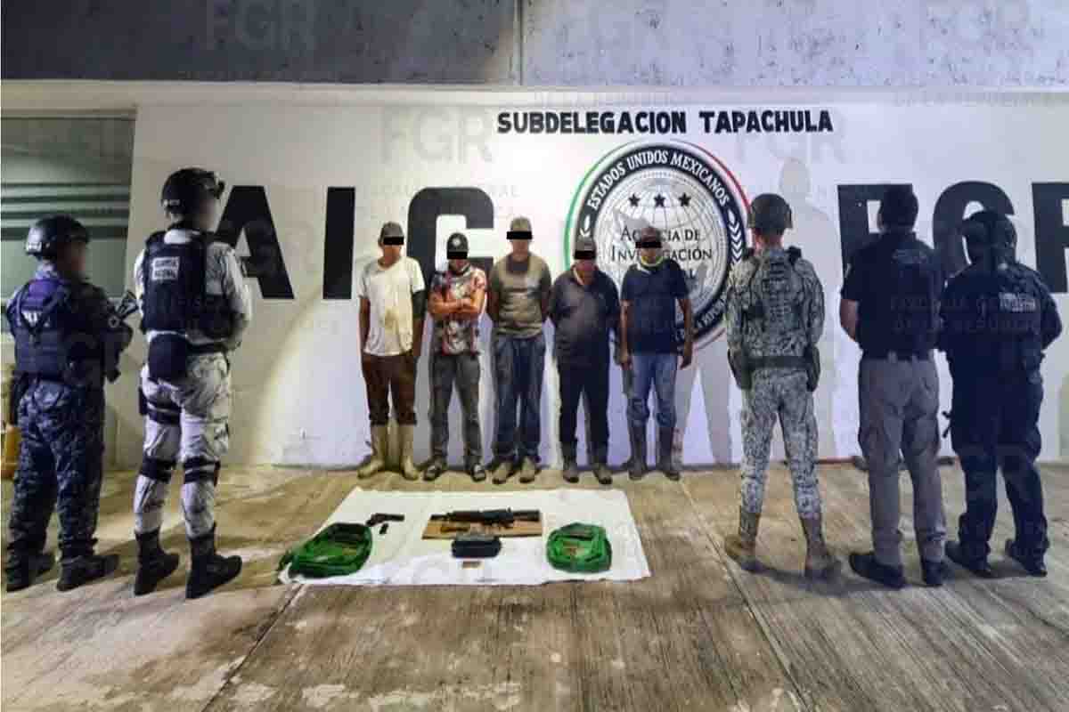 A proceso; detenidos en Huehuetán iban armados
