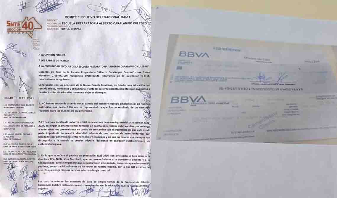 Quieren fuera a directora de prepa “Alberto Caralampio Culebro” de Huixtla