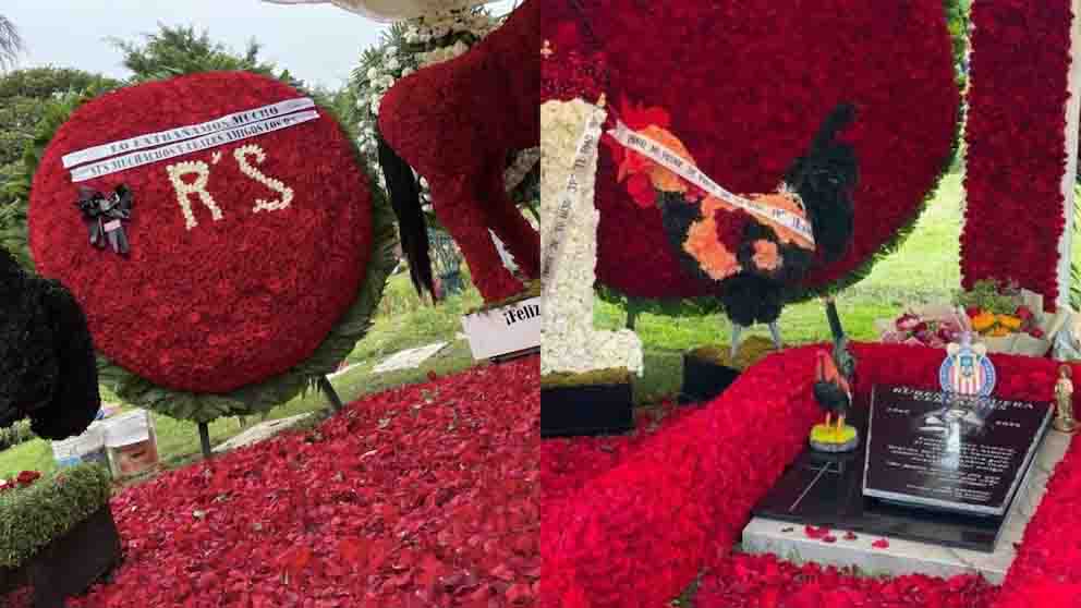Gigantescos arreglos florales cubren la tumba de “El Mencho” por el día en que habría cumplido 60 años