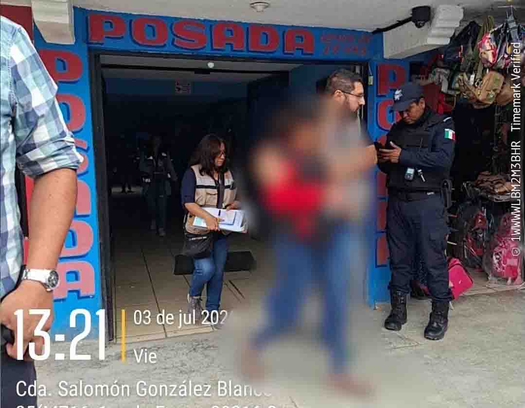 Rescatan a menor de edad durante operativo de suspensión en la Posada Azul en San Cristóbal