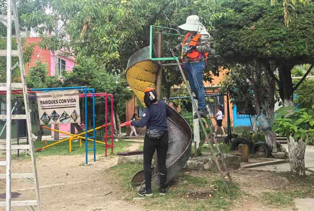 Avanza el rescate de espacios públicos en San Cristóbal con el programa municipal “Parques Vivos”