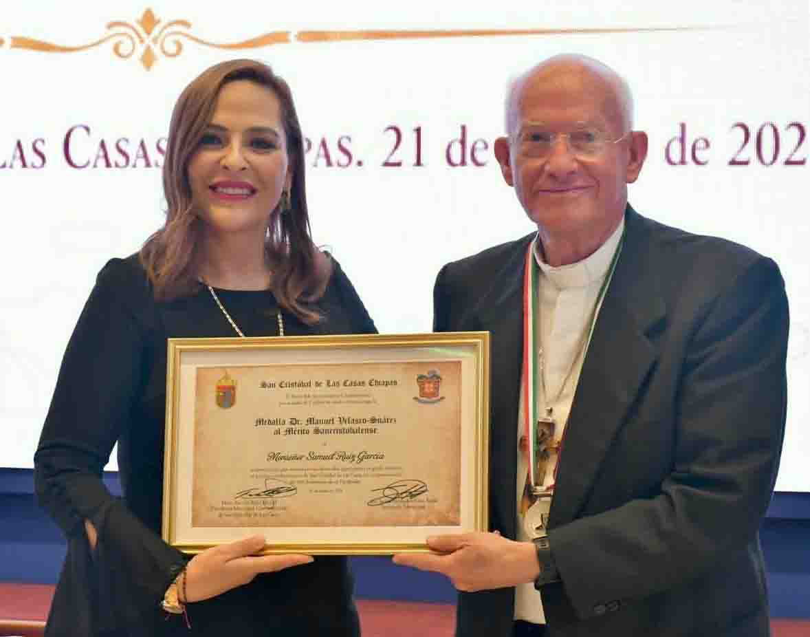 San Cristóbal honra el legado de Samuel Ruiz García con la Medalla al Mérito Sancristobalense