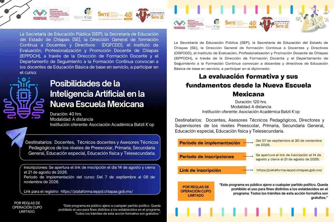 Convocan a maestros a participar en diplomados sobre Nueva Escuela Mexicana