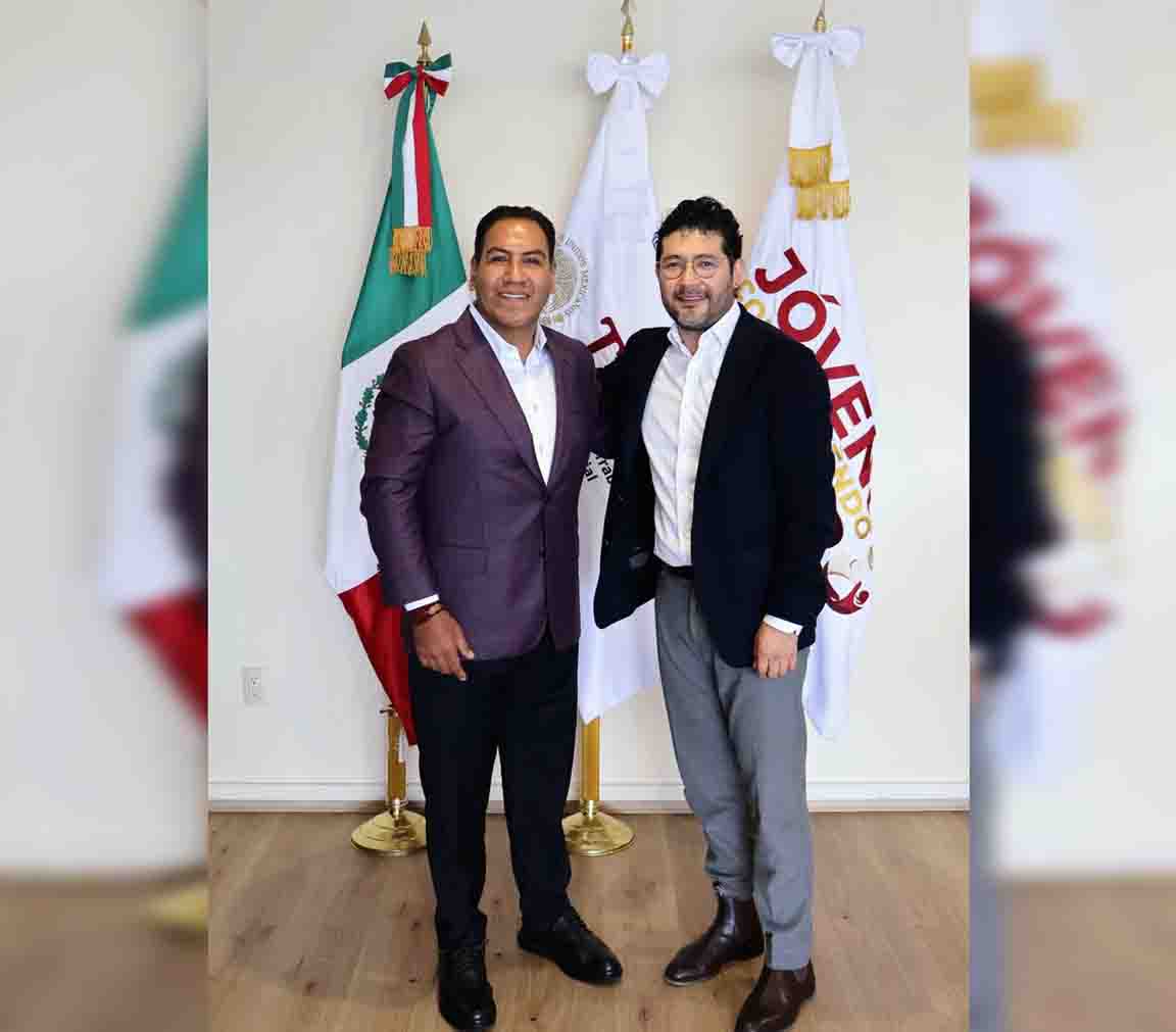 Eduardo Ramírez se reúne con el titular de la STPS, Marath Baruch Bolaños López