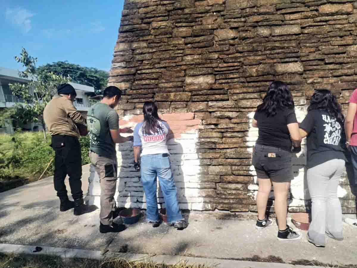 Fortalecen formación de estudiantes de Arqueología-UNICACH en restauración con cal viva