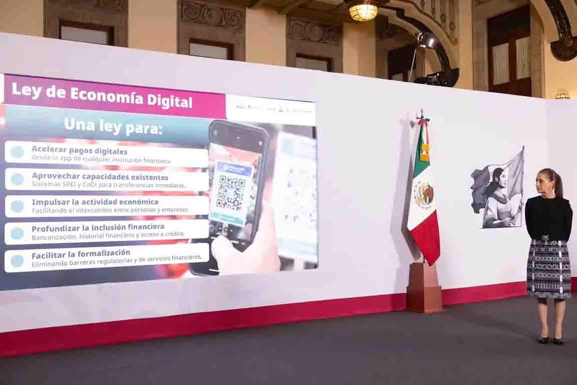 NUEVA LEY DE ECONOMÍA DIGITAL AYUDARÁ A LA SEGURIDAD, LA EFICIENCIA Y A LA FORMALIZACIÓN DE COMERCIOS Y PRODUCTOS: PRESIDENTA CLAUDIA SHEINBAUM